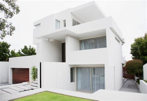 modern houses with white metal ourside|modern white house exterior.